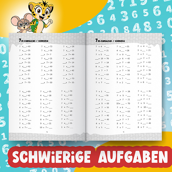 Endlich verstanden! Wie dein Kind das Einmaleins sicher lernt - hole dir das kostenloses Starterpaket - Barbara Lachner - Autorin und Fotografin - Barbara Lachner Blog-Das kleine Einmaleins – es klingt harmlos, ist aber für viele Kinder ein echter Knackpunkt im Matheunterricht.
Was in der Schule als „Grundlagenwissen“ vermittelt wird, entscheidet darüber, wie sicher dein Kind in den nächsten Jahren mit Mathe umgeht. Denn das Einmaleins ist weit mehr als eine Pflichtübung.
Wer die Malreihen nicht sicher beherrscht, tut sich später schwer – bei Division, Sachaufgaben, Brüchen oder schriftlichem Rechnen. Und das schlägt nicht selten auf die Motivation und das Selbstvertrauen.
Mit Flick & Lio das Einmaleins entdecken – Schritt für Schritt: Zusammen begleiten sie dein Kind durch alle Malreihen von 1 bis 10 – erst die leichten, dann die kniffligeren. Spielerisch, kindgerecht und mit einer klaren Struktur, die Sicherheit schafft.
